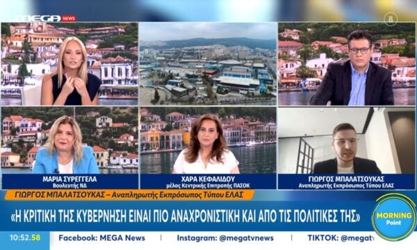 Γ. Μπαλατσούκας: «Η κριτική της Κυβέρνησης είναι πιο αναχρονιστική και από τις πολιτικές της»
