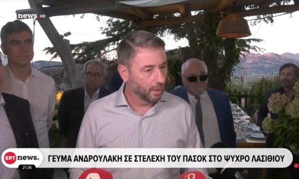 Γεύμα Ανδρουλάκη σε στελέχη του ΠΑΣΟΚ στο Ψυχρό Λασιθίου