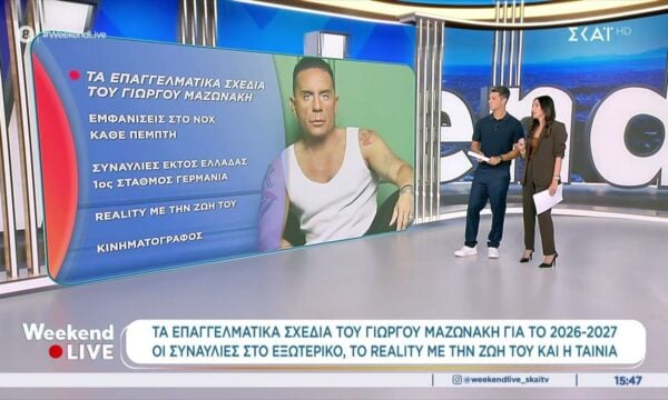 Γιώργος Μαζωνάκης: Τα επαγγελματικά σχέδια που δεν πρόλαβε να πραγματοποιήσει