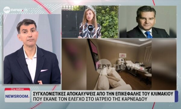 Η πρόεδρος Επιτροπής Ελέγχου ΙΣΑ Πολυτίμη Λεονάρδου και ο δικηγόρος του Γιώργου Μαζωνάκη, Χαράλαμπος Λυκούδης στο ΕΡΤnews