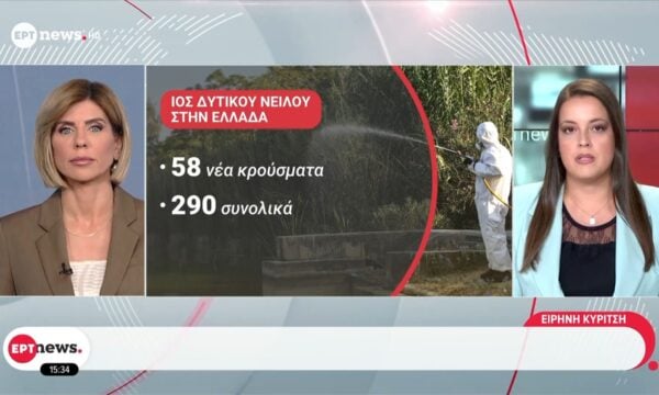 Ιός Δυτικού Νείλου: 58 νέα κρούσματα τηντελευταία εβδομάδα