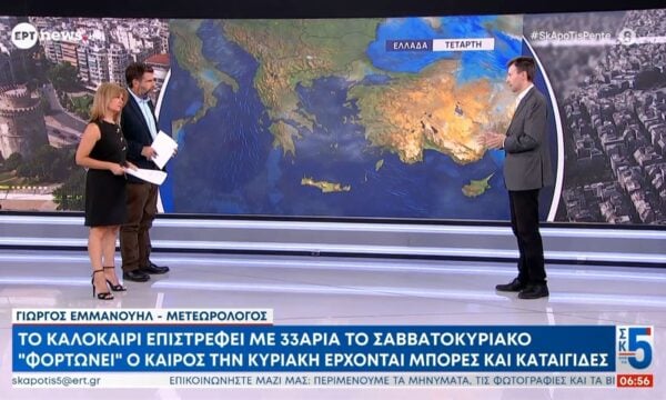 Καιρός: Καλοκαιρινό το Σαββατοκύριακο, αλλαγή σκηνικού από την Τρίτη – Η πρόγνωση του Γ. Εμμανουήλ