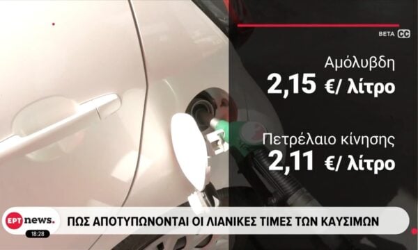 Καύσιμα: Στα 2,15 ευρώ το λίτρο η αμόλυβδη – Έντονες πιέσεις στις τιμές της ενέργειας