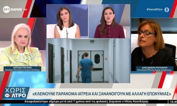 Κλείνουνε παράνομα ιατρεία και ξανανοίγουν με αλλαγή επωνυμίας – Αλεξάνδρα Ρογκάκου (Διοικήτρια Εθνικής Αρχής Διαφάνειας)