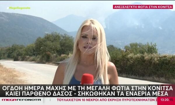 Κόνιτσα: Όγδοη ημέρα μάχης με τη μεγάλη φωτιά – Σηκώθηκαν εναέρια μέσα