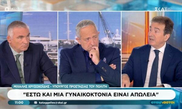 Μ. Χρυσοχοΐδης: «Κάθε βράδυ γίνονται 100 συλλήψεις για ενδοοικογενειακή βία»