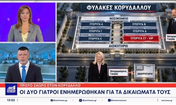 Μαζωνάκης: Το πρώτο 24ωρο των γιατρών στον Κορυδαλλό