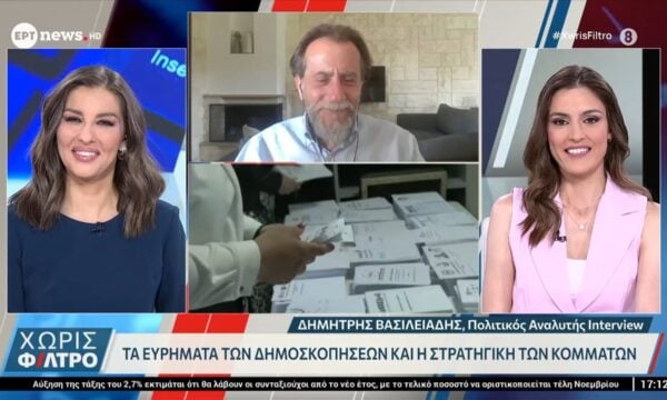 Νέες δημοσκοπήσεις: Σταθερό προβάδισμα για τη ΝΔ – Ακολουθούν ΕΛ.A.Σ. και ΠΑΣΟΚ