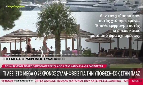Νεκρός 82χρονος επειτα από άγριο καβγά: Τι λέει στο Mega ο 76χρονος συλληφθείς για την υπόθεση