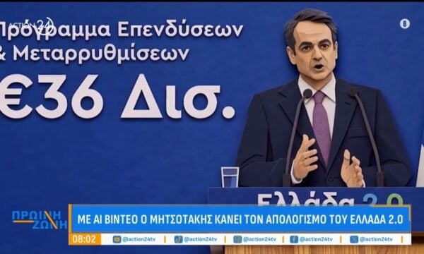 Ο απολόγισμος του «Ελλάδα 2.0» από τον Κυριάκο Μητσοτάκη με AI βίντεο