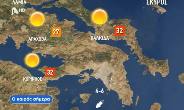 Ο καιρός σήμερα 05/09/2026