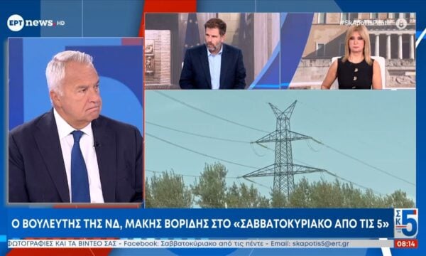 Ο βουλευτής της ΝΔ, Μάκης Βορίδης στο «Σαββατοκύριακο από τις 5»