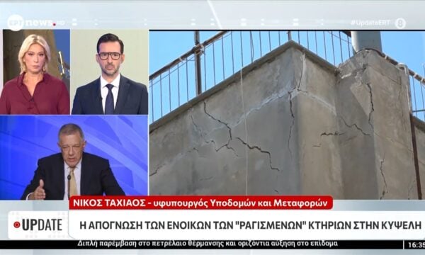 Ο υφυπουργός Υποδομών και Μεταφορών, Νίκος Ταχιάος, στο ΕΡΤnews