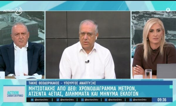 Ο Υπουργός Ανάπτυξης, Τάκης Θεοδωρικάκος, στο Action Σαββατοκύριακο