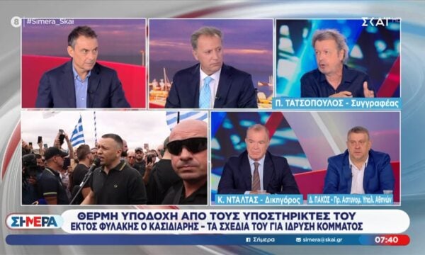 Π. Τατσόπουλος: «Την βολεύει την κυβέρνηση ο Κασιδιάρης στον κατακερματισμό»