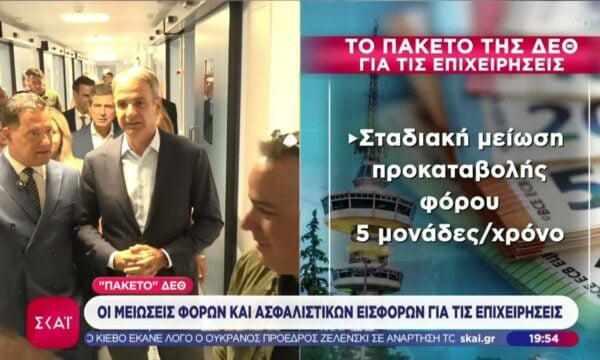 Πακέτο ΔΕΘ: Οι μειώσεις φόρων και ασφαλιστικών εισφορών για τις επιχειρήσεις