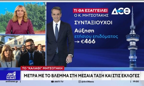 Πακέτο παροχών από τον Κυριάκο Μητσοτάκη – Διπλή αύξηση κατώτατου μισθού το 2027