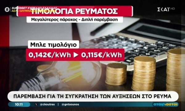 Παρέμβαση για τη συγκράτηση των αυξήσεων στο ρεύμα