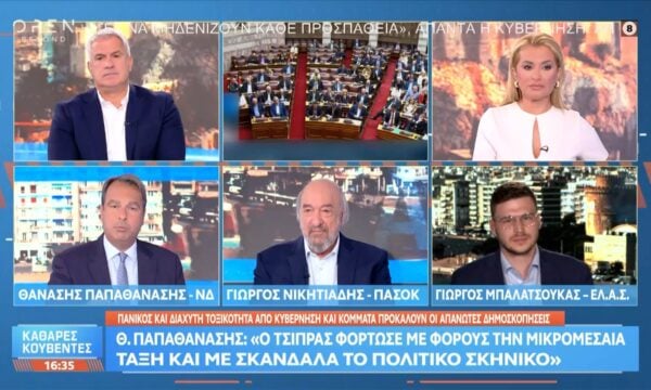Πολιτική αντιπαράθεση Παπαθανάση,Νικητιάδη και Μπαλατσούκα με φόντο τις εκλογές