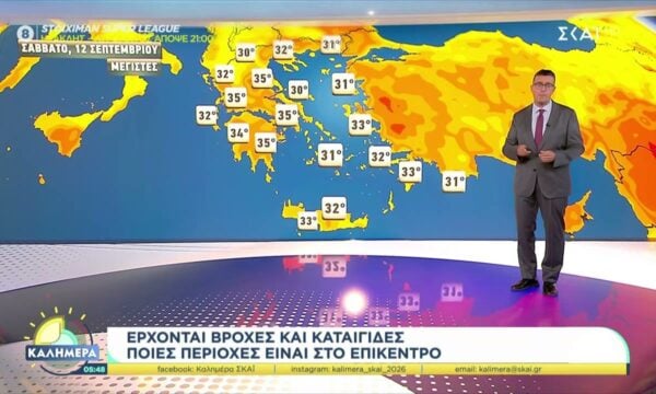 Πρόγνωση καιρού από τον Παναγιώτη Γιαννόπουλο | 12/09/2026
