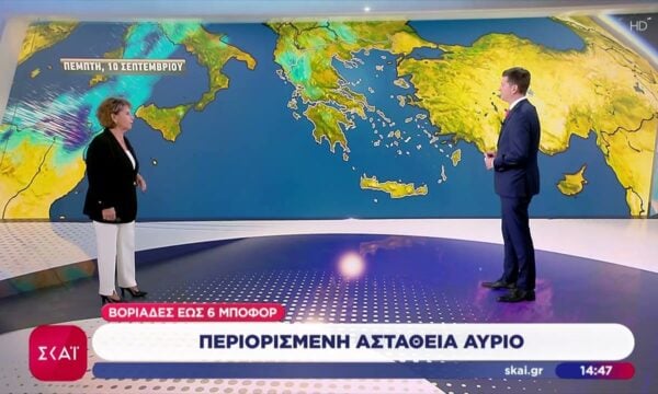 Πρόγνωση καιρού: Περιορισμένη αστάθεια αύριο – Βοριάδες έως 6 μποφόρ
