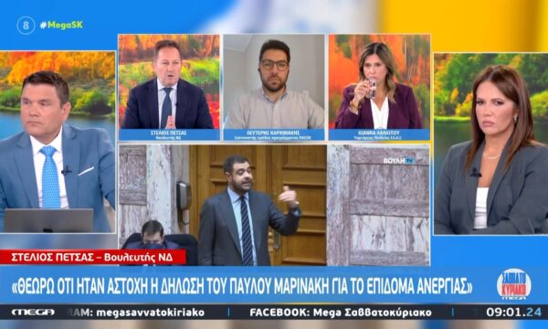 Σ. Πέτσας: «Άστοχη η δήλωση του Π. Μαρινάκη – Δεν έπρεπε να εκφέρει άποψη»