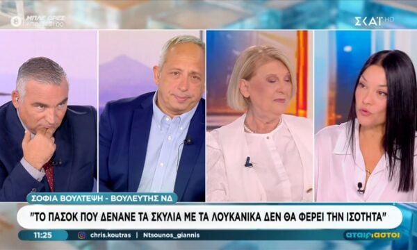 Σ. Βούλτεψη: «Το ΠΑΣΟΚ που δένανε τα σκυλιά με τα λουκάνικα δεν θα φέρει την ισότητα»