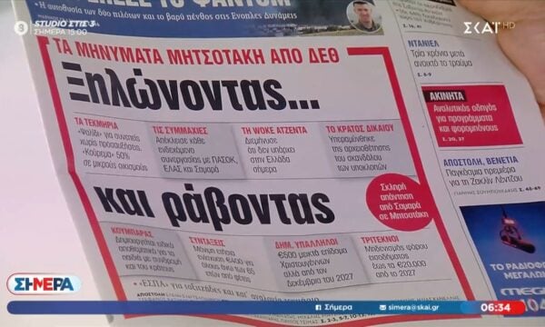 Τα πρωτοσέλιδα των εφημερίδων σήμερα 9/7/2026