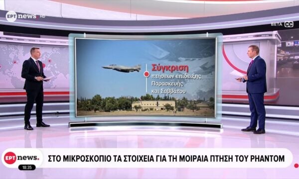 Τανάγρα: Στο μικροσκόπιο τα στοιχεία για τη μοιραία πτήση του Phantom