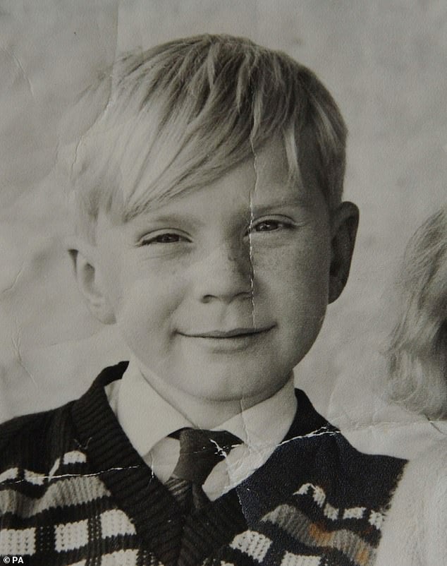 'It's hard because the distance between life and death is a matter of inches. So you wonder why you have survived, and others didn't,' Jeff (pictured as a child) told the Daily Mail
