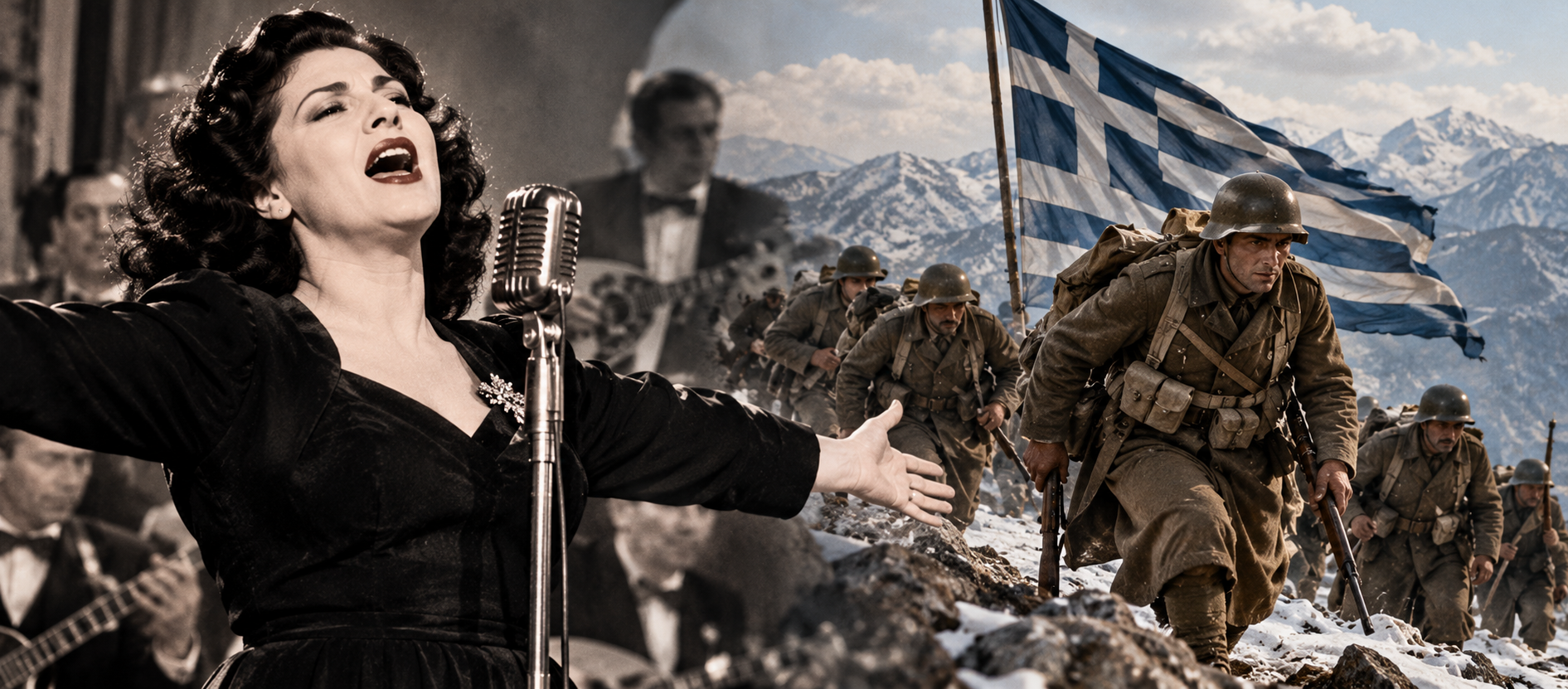 Το 1940 μέσα από τις φωνές που πολέμησαν τον φόβο και τα τραγούδια που σήκωσαν την Ελλάδα