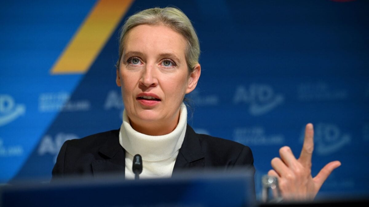Γερμανία: Η συμπρόεδρος του AfD Άλις Βάιντελ υπερασπίζεται την παραδοσιακή οικογένεια, ενώ ζει με τη σύντροφό της – Δείτε βίντεο 1 Γερμανία: Η συμπρόεδρος του AfD Άλις Βάιντελ υπερασπίζεται την παραδοσιακή οικογένεια, ενώ ζει με τη σύντροφό της – Δείτε βίντεο
