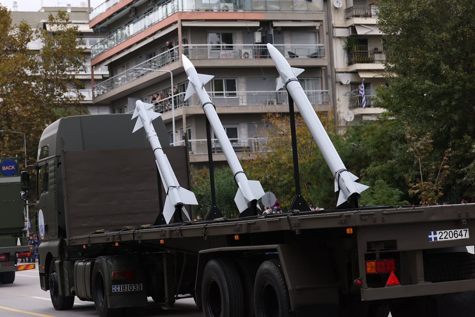 «Ασπίδα του Αχιλλέα»: Barak, David’s Sling, Spyder και Drone Dome κάνουν ιστορικό ντεμπούτο στην παρέλαση της Θεσσαλονίκης 13 Πύραυλοι τύπου Stunner Derby και Booster Python του συστήματος αεράμυνας τύπου David's Sling