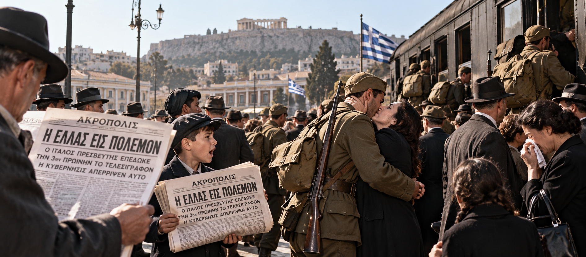 Το πρώτο πρωινό του πολέμου στην Αθήνα, στις 28 Οκτωβρίου 1940