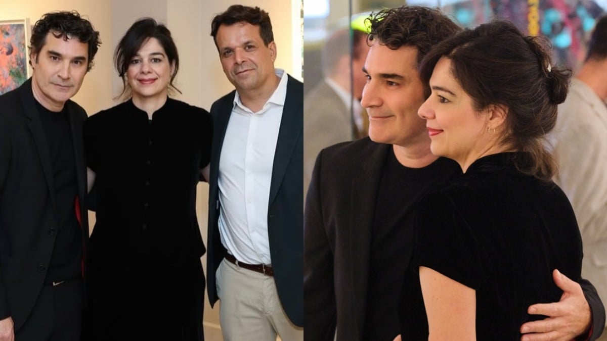 Χριστόφορος Παπακαλιάτης: Στα εγκαίνια της έκθεσης της Χριστίνας Μπρέμπου, χρόνια μετά τη σχέση τους (Φωτογραφίες)