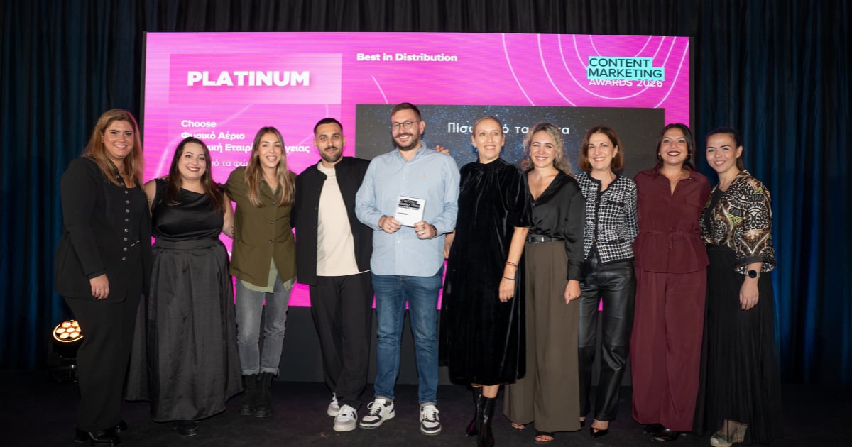 Choose: Τρεις διακρίσεις στα Content Marketing Awards για την καμπάνια «Πίσω από τα Φώτα» – Platinum, Gold και Silver