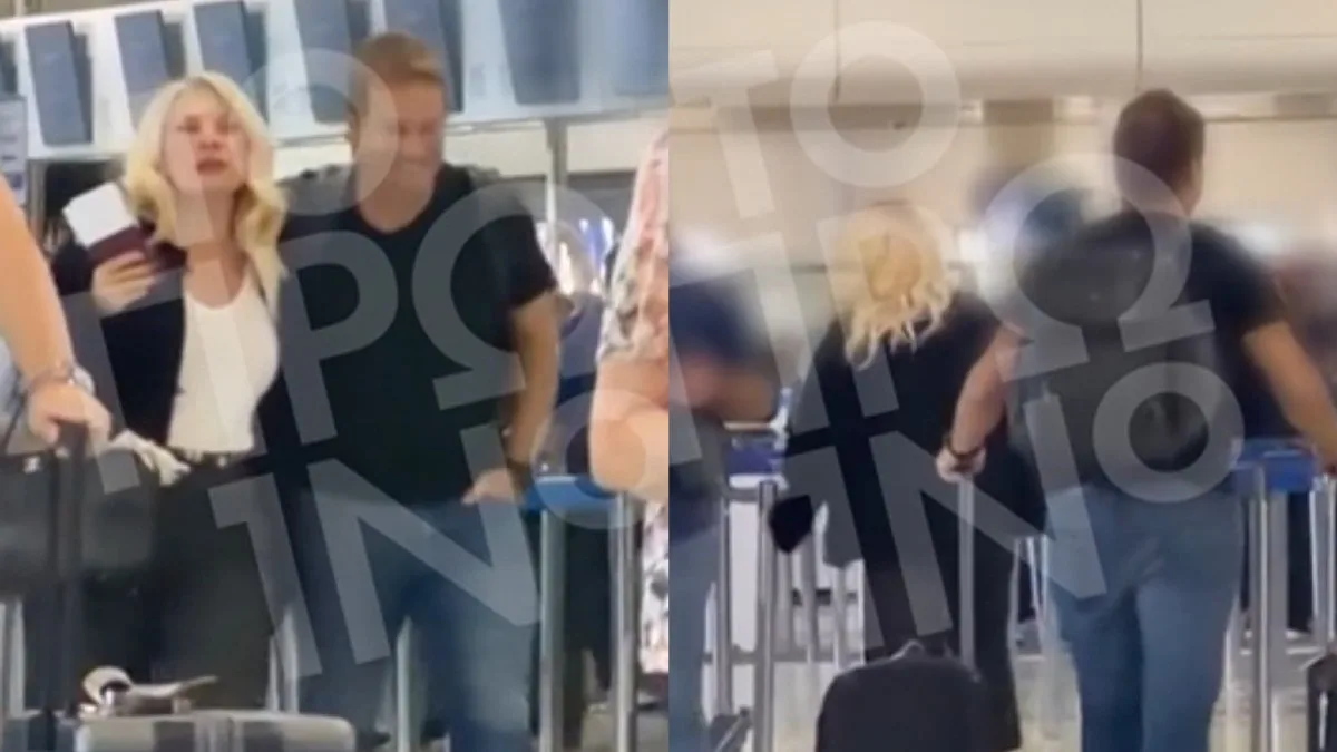 Ελένη Μενεγάκη: Αγκαλιά με τον Παντζόπουλο στο αεροδρόμιο – Πώς αντέδρασαν στην κάμερα του ΑΝΤ1