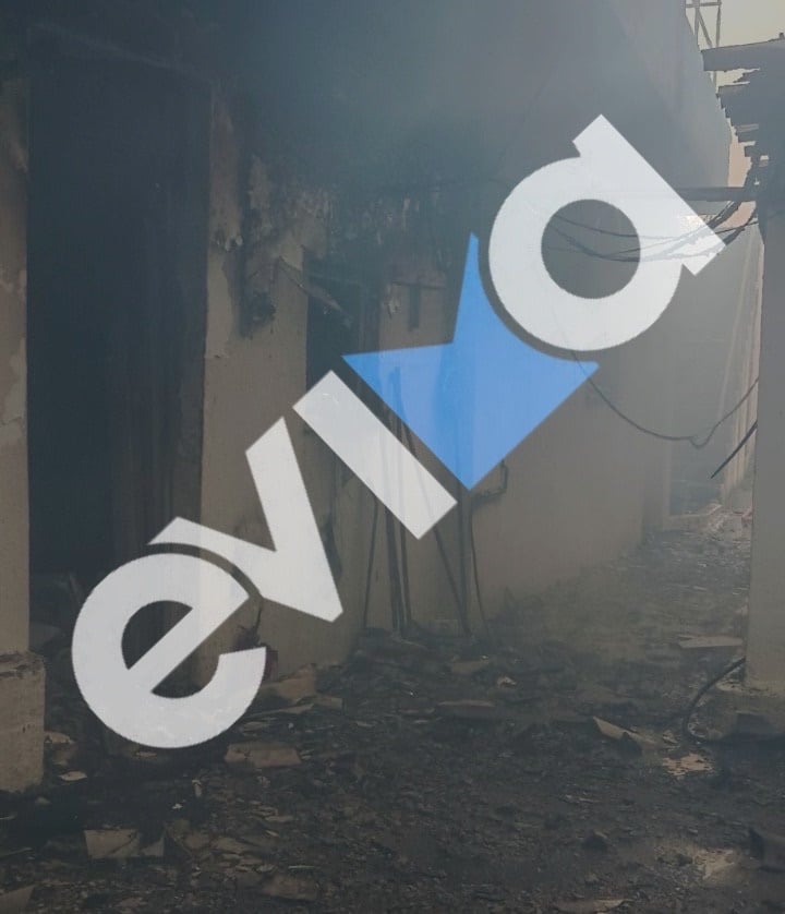 Φωτιά στην Εύβοια: Η Ιερά Μονή Τιμίου Προδρόμου «τυλίχτηκε» στις φλόγες και κάηκε το κουζινάκι 7 ευβοια φωτια