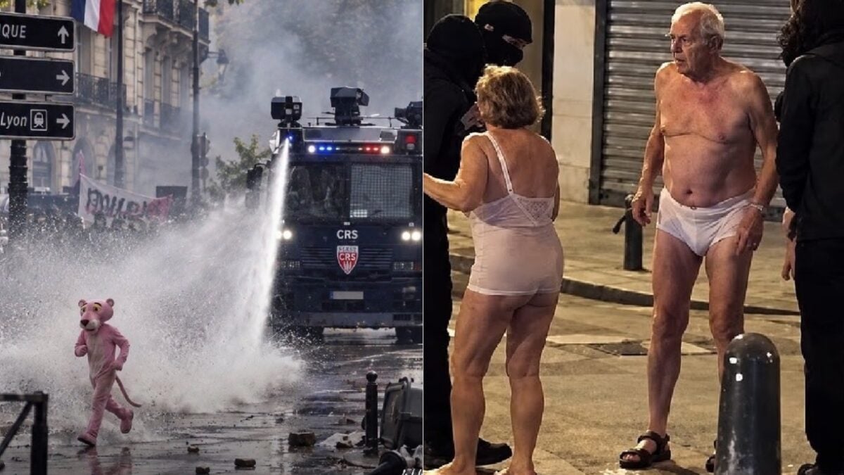 Γαλλία: Οι εικόνες AI από τις διαδηλώσεις που έγιναν viral – Ο Ροζ Πάνθηρας και το ημίγυμνο ηλικιωμένο ζευγάρι 4 Γαλλία: Οι εικόνες AI από τις διαδηλώσεις που έγιναν viral – Ο Ροζ Πάνθηρας και το ημίγυμνο ηλικιωμένο ζευγάρι