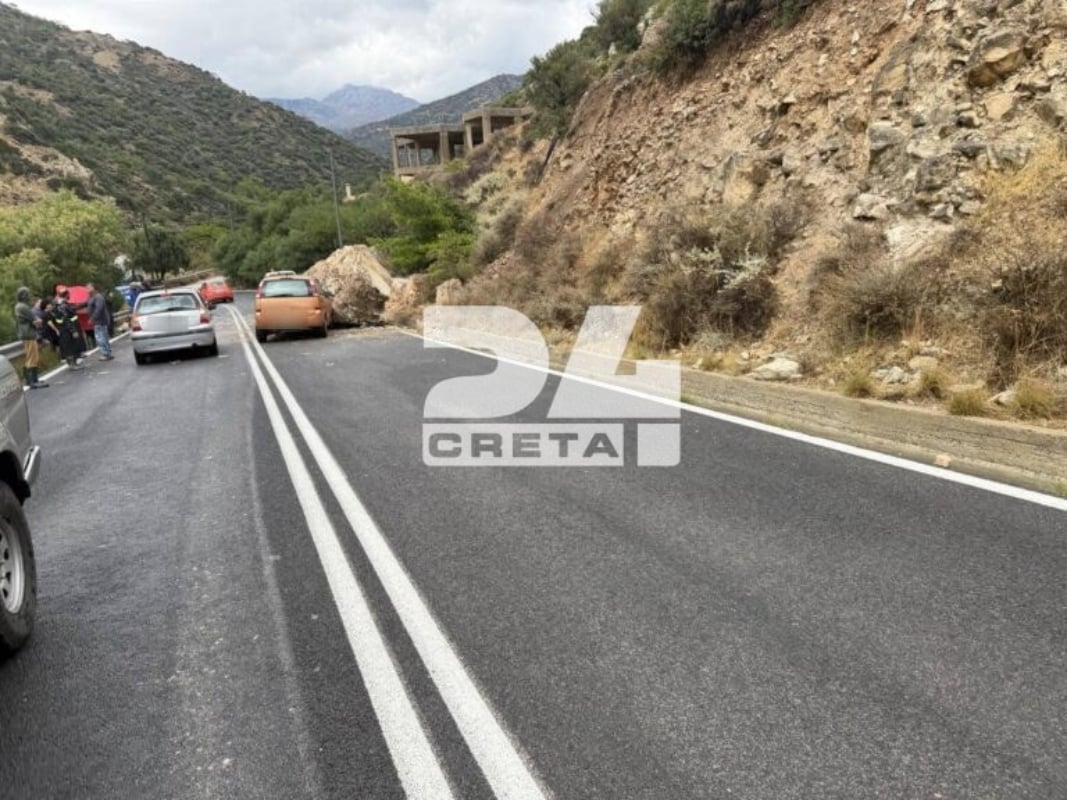 Κακοκαιρία στην Κρήτη: Τεράστιος βράχος έπεσε σε αυτοκίνητο στην Ιεράπετρα – Μπαράζ 112 και εικόνες καταστροφής 9 Βράχος πλάκωσε αυτοκίνητο
