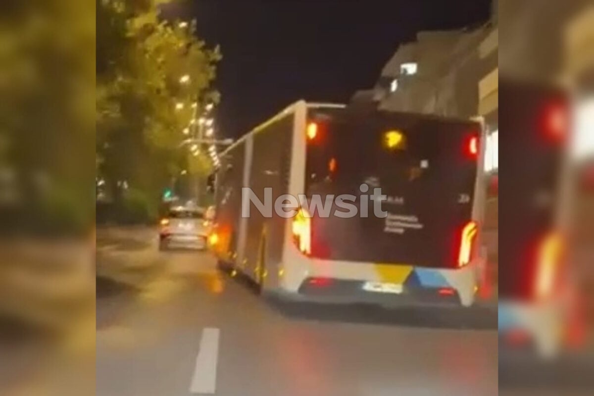 Λεωφόρος Μεσογείων: Βίντεο δείχνει λεωφορείο να περνά δύο κόκκινα φανάρια και να κάνει επικίνδυνους ελιγμούς