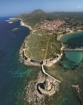Το Κάστρο της Μεθώνης από ψηλά
