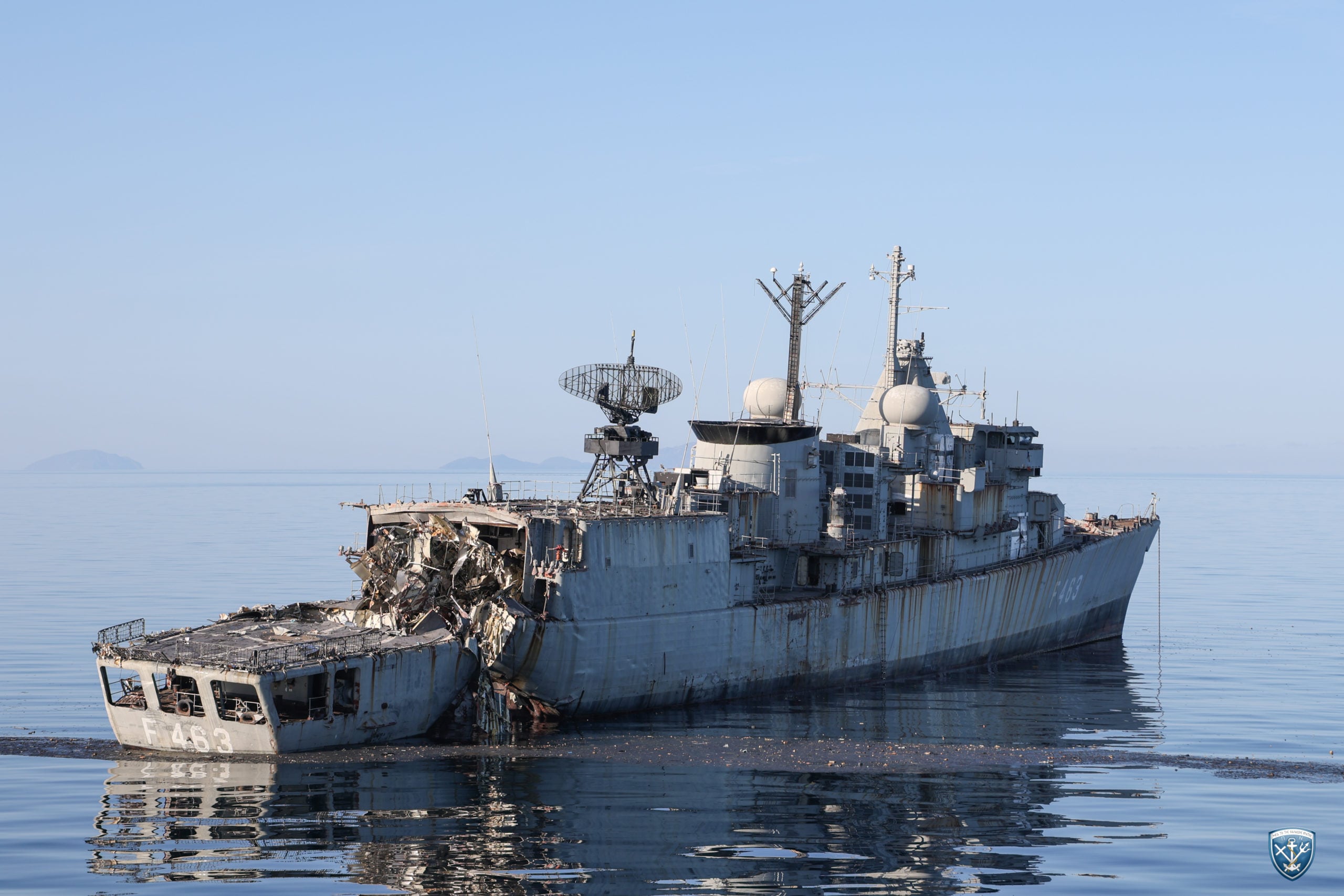 Πολεμικό Ναυτικό, βύθιση παροπλισμένης φρεγάτας, Αιγαίο