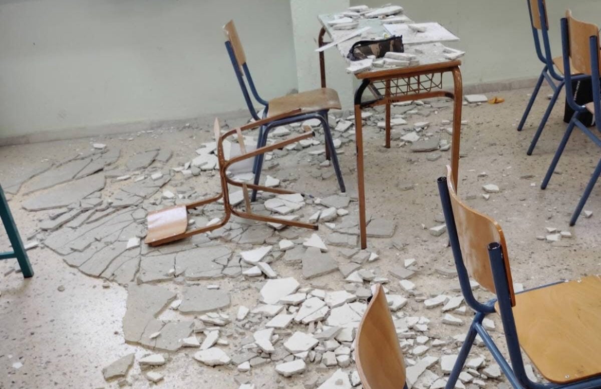 Θέρμη: Σοβάς από ταβάνι γυμνασίου τραυμάτισε μαθητή – Μεταφέρθηκε στο νοσοκομείο