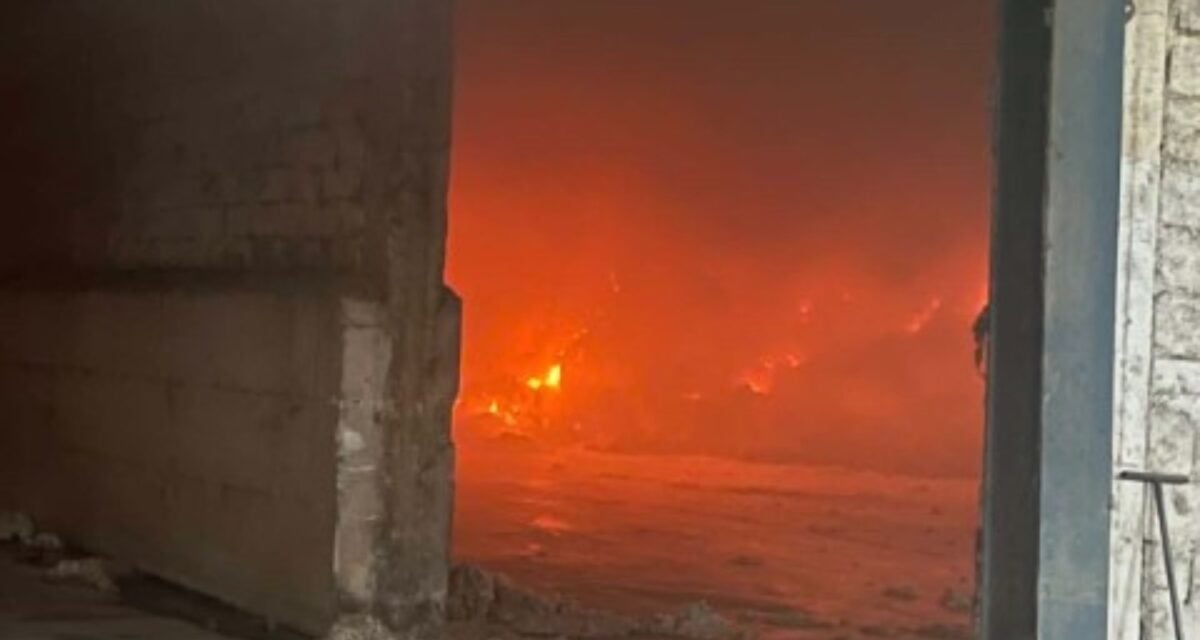 Τρίκαλα: Μεγάλη πυρκαγιά σε εργοστάσιο βαμβακιού – Στις φλόγες έξι αποθήκες