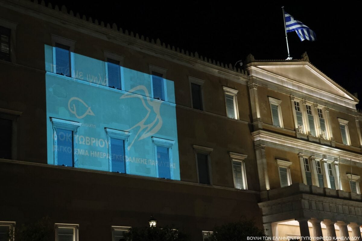 Παγκόσμια Ημέρα Εγκεφαλικής Παράλυσης: Φωταγωγήθηκε η πρόσοψη της Βουλής 7 Παγκόσμια Ημέρα Εγκεφαλικής Παράλυσης: Φωταγωγήθηκε η πρόσοψη της Βουλής