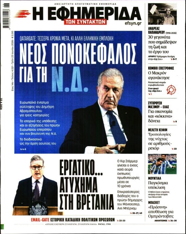 Η ΕΦΗΜΕΡΙΔΑ ΤΩΝ ΣΥΝΤΑΚΤΩΝ