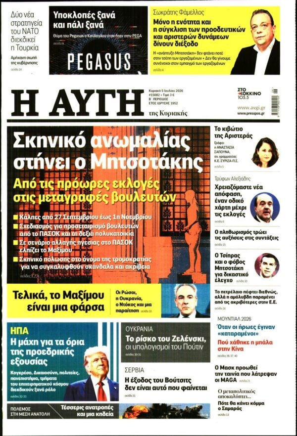 ΑΥΓΗ ΤΗΣ ΚΥΡΙΑΚΗΣ