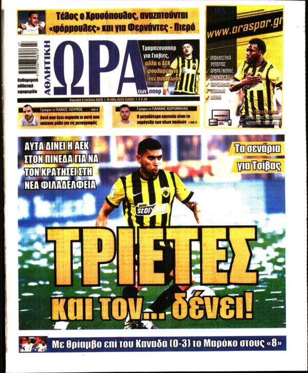 ΩΡΑ ΤΩΝ ΣΠΟΡ ΤΗΣ ΚΥΡΙΑΚΗΣ