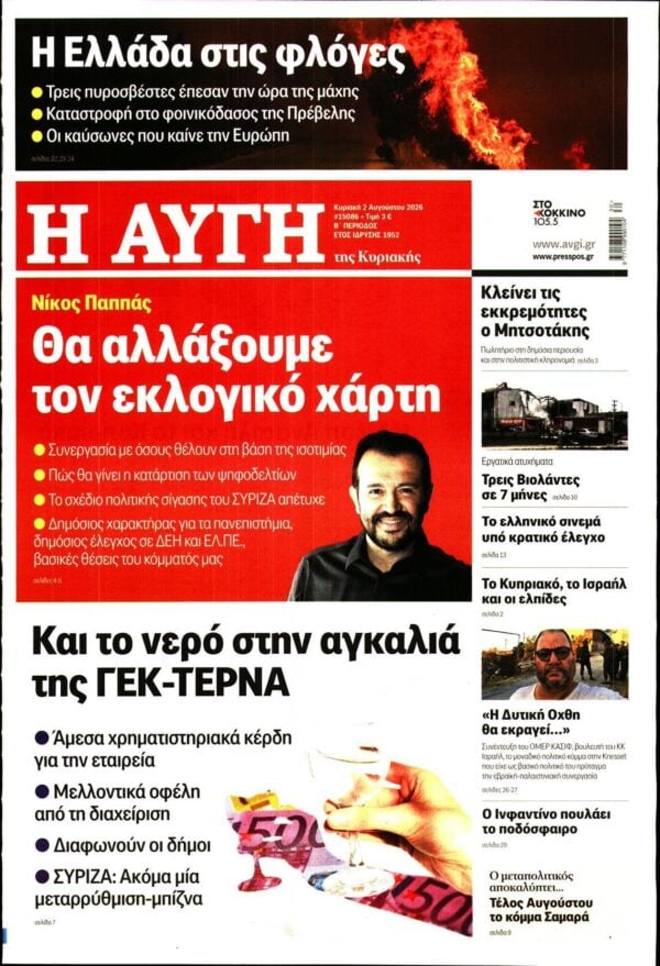 ΑΥΓΗ ΤΗΣ ΚΥΡΙΑΚΗΣ